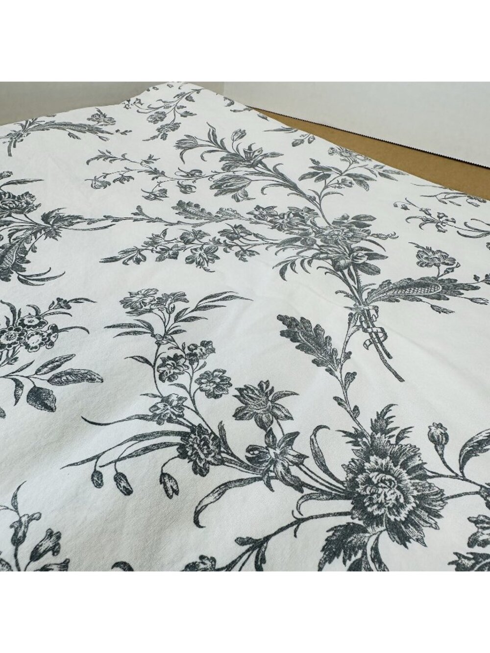 Ikea Alvine Kvist Duvet Cover Set Floral Gray Toile French Country Twin +2 Shams